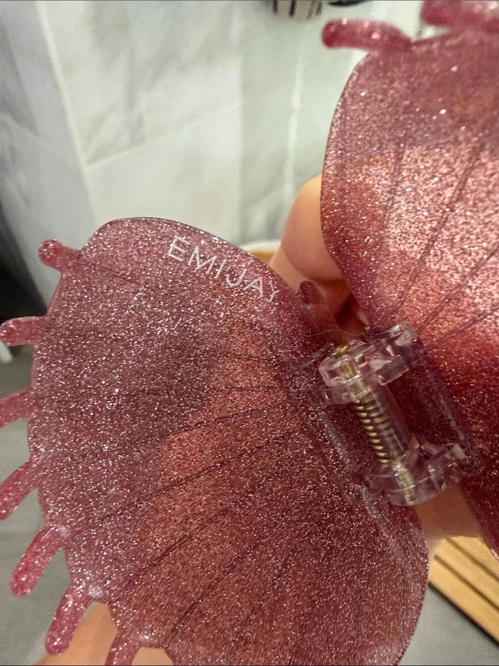 EmiJay Glitter Shell Hair Clip - Pink